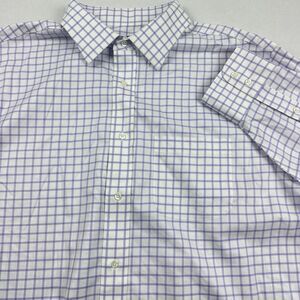 Brooks Brothers Dress Shirt Men's Button Up Regular Fit Glen Check Size 18 36/37